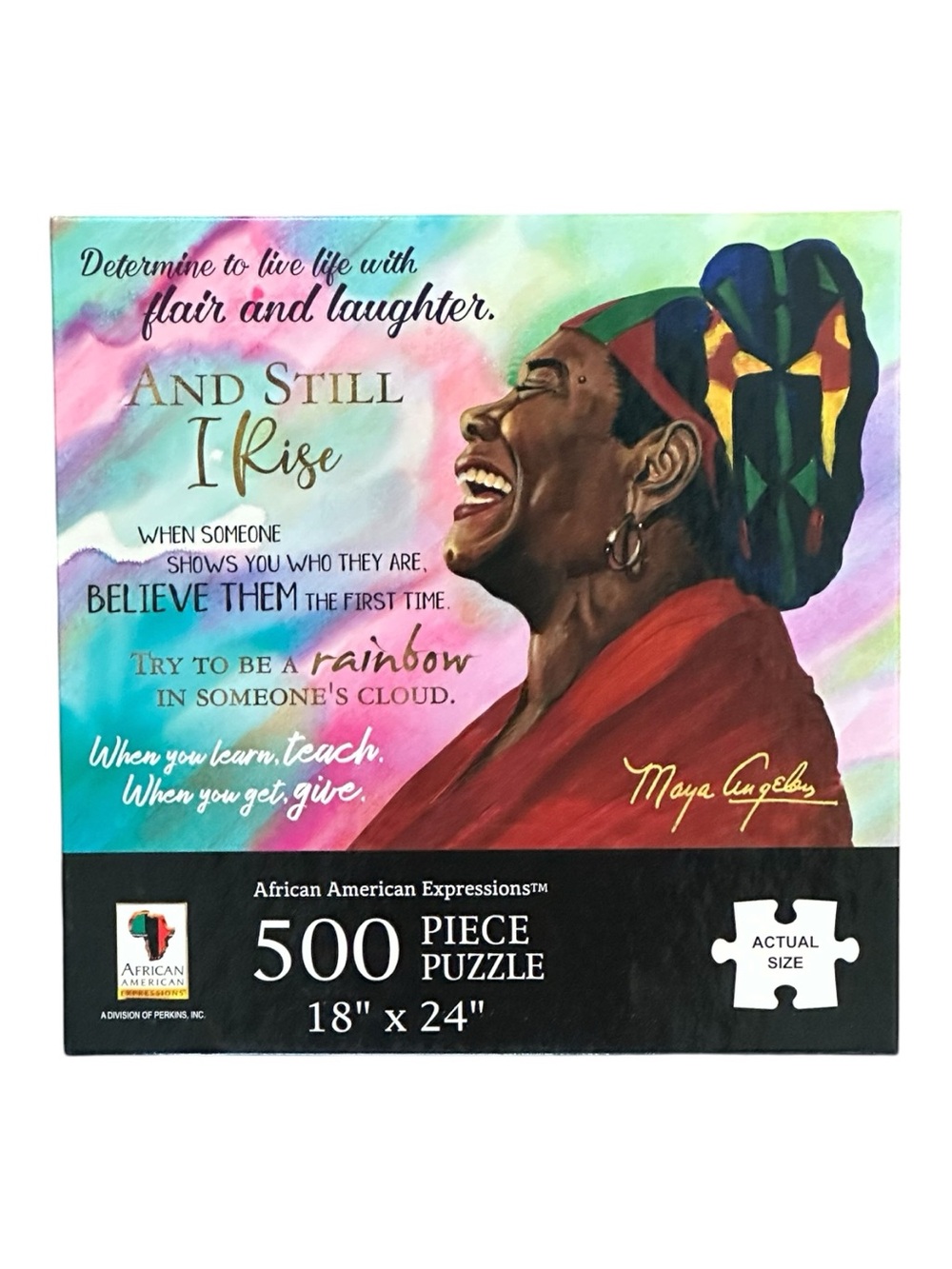 African American Expressions "And Still I Rise" 500-Piece Puzzle - Multicolor